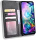 LG G8X ThinQ Stijlvol Vintage Portemonnee Hoesje Zwart afbeelding 2