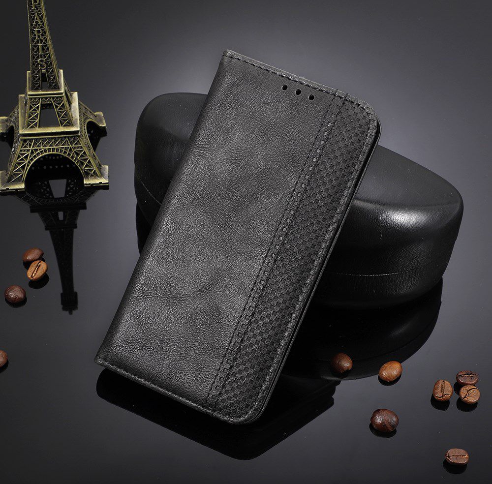 LG G8X ThinQ Stijlvol Vintage Portemonnee Hoesje Zwart afbeelding 5