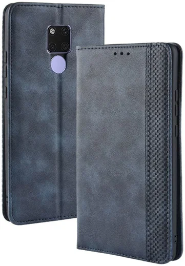 Huawei Mate 20 Stijlvol Vintage Portemonnee Hoesje Blauw afbeelding 5