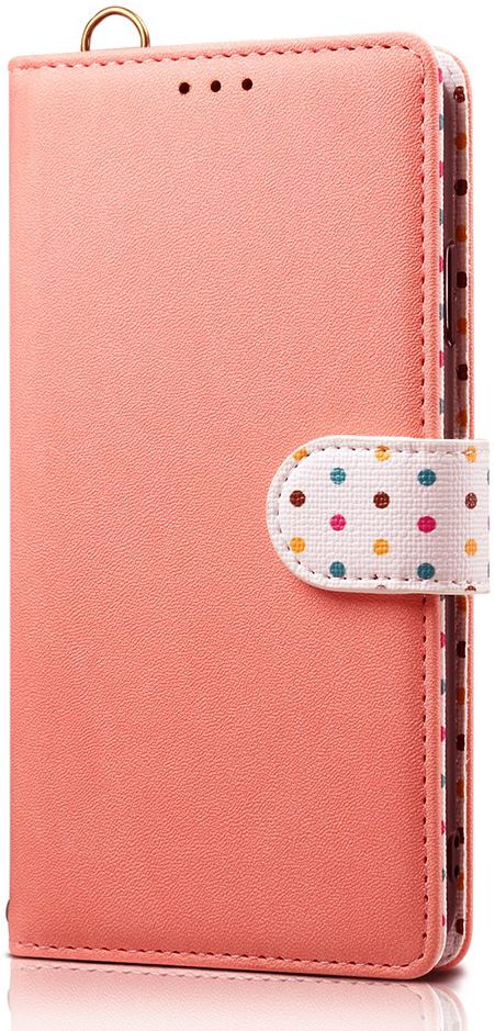 Huawei Honor 9X (Global)/P Smart Z Retro Dots Portemonnee Hoesje Roze afbeelding 1
