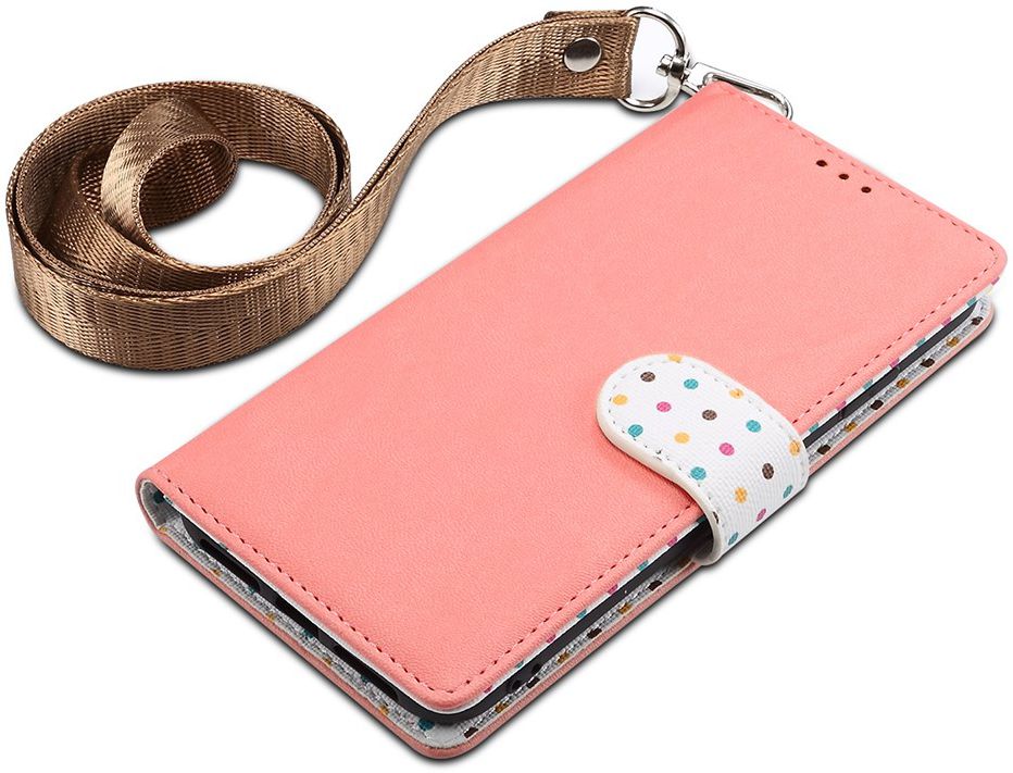Huawei Honor 9X (Global)/P Smart Z Retro Dots Portemonnee Hoesje Roze afbeelding 5
