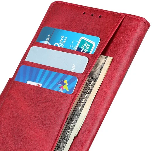 Motorola Moto E6s / E6 Plus Bookcase Hoesje Met Pasjes Rood afbeelding 12