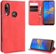 Motorola Moto E6s / E6 Plus Retro Wallet Hoesje Rood afbeelding 8