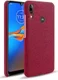 Motorola Moto E6s / E6 Plus Stof Hard Back Cover Rood afbeelding 1