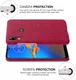Motorola Moto E6s / E6 Plus Stof Hard Back Cover Rood afbeelding 5