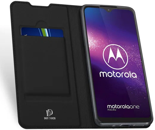 Dux Ducis Skin Pro Series Motorola One Macro Hoesje Zwart afbeelding 2