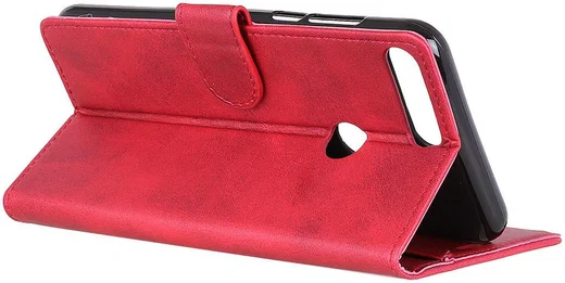 Motorola Moto E6 Play Hoesje Bookcase Met Stand Rood afbeelding 3