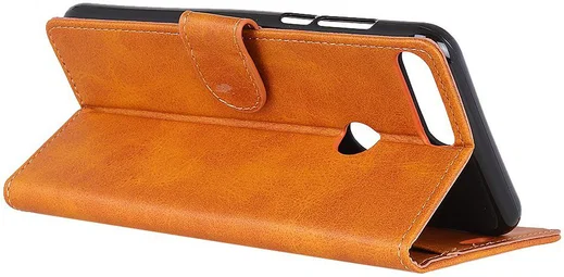Motorola Moto E6 Play Bookcase Flip Hoesje Met Pasjes Bruin afbeelding 5