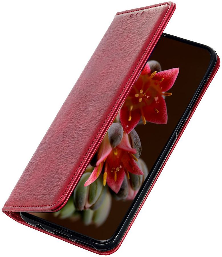 Motorola Moto E6 Play Splitleren Portemonnee Hoesje Rood afbeelding 7