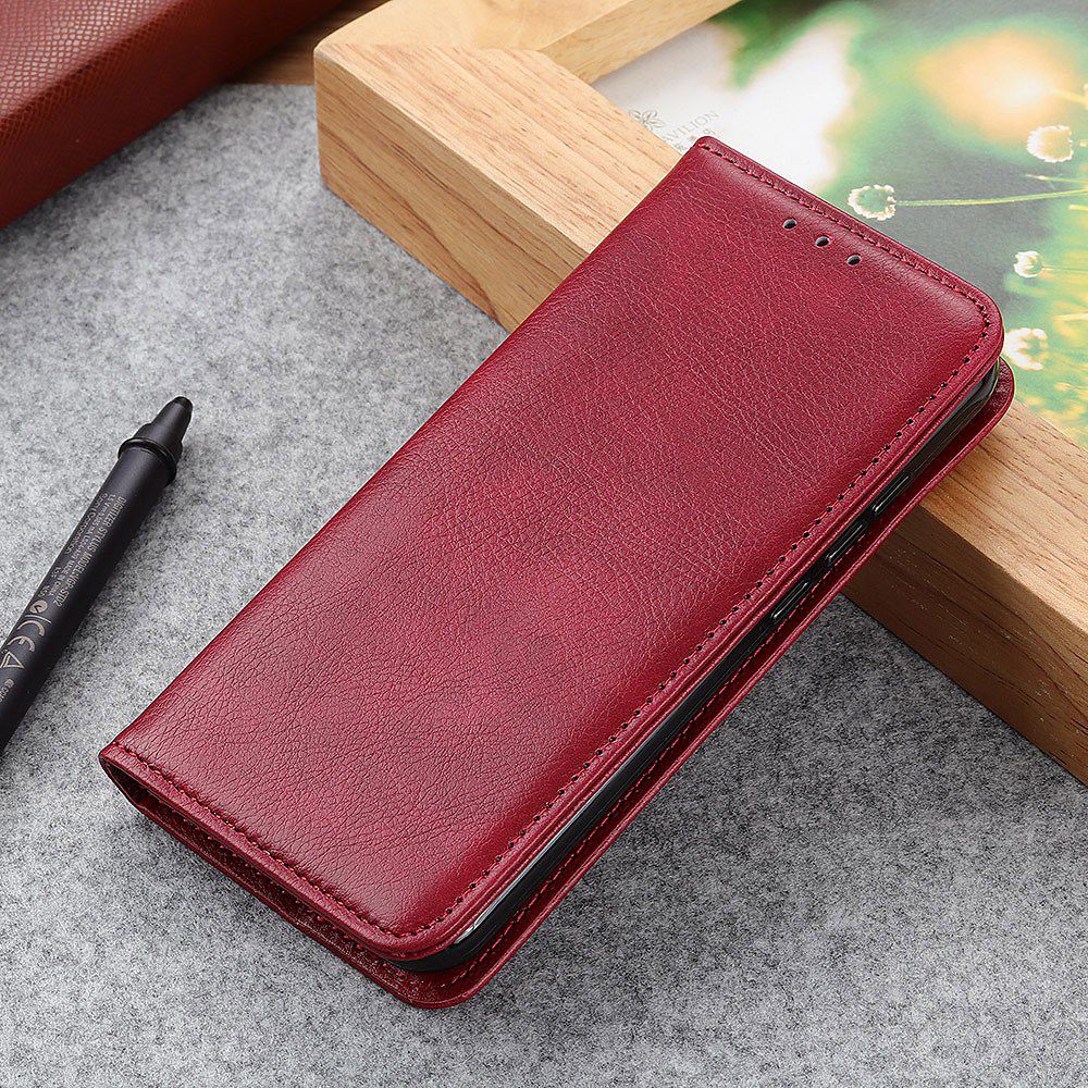 Motorola Moto E6 Play Splitleren Portemonnee Hoesje Rood afbeelding 9