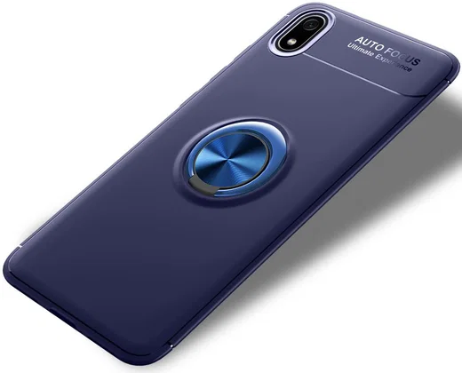 Xiaomi Redmi 7a TPU Hoesje met Standaard Blauw afbeelding 2