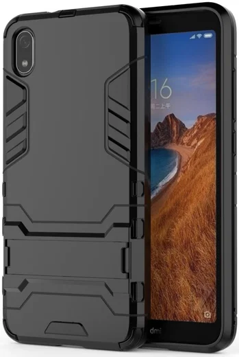 Hybride Xiaomi Redmi 7A Hoesje Zwart afbeelding 1