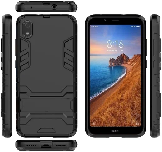 Hybride Xiaomi Redmi 7A Hoesje Zwart afbeelding 7