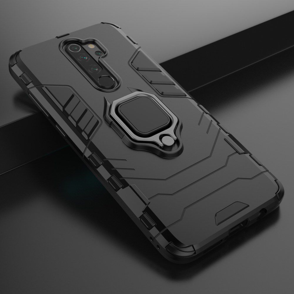 Xiaomi Redmi Note 8 Pro Hybride Hoesje met Kickstand Ring Zwart afbeelding 8