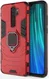 Xiaomi Redmi Note 8 Pro Hybride Hoesje met Kickstand Ring Rood afbeelding 1