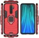 Xiaomi Redmi Note 8 Pro Hybride Hoesje met Kickstand Ring Rood afbeelding 5
