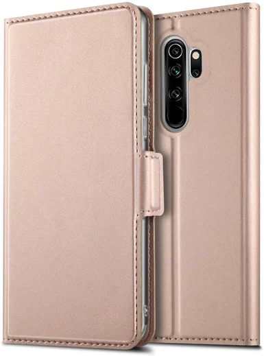 Xiaomi Redmi Note 8 Pro Business Hoesje met Kaarthouder Roze Goud afbeelding 1