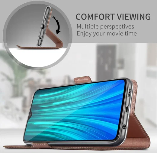 Xiaomi Redmi Note 8 Pro Business Hoesje met Kaarthouder Roze Goud afbeelding 5
