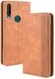 Alcatel 3X (2019) Retro Stijl Kunstleren Portemonnee Hoesje Bruin afbeelding 2