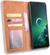 Alcatel 3X (2019) Retro Stijl Kunstleren Portemonnee Hoesje Bruin afbeelding 1