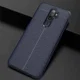 Oppo A9 (2020) / A5 (2020) Hoesje met Leren Textuur Blauw afbeelding 3