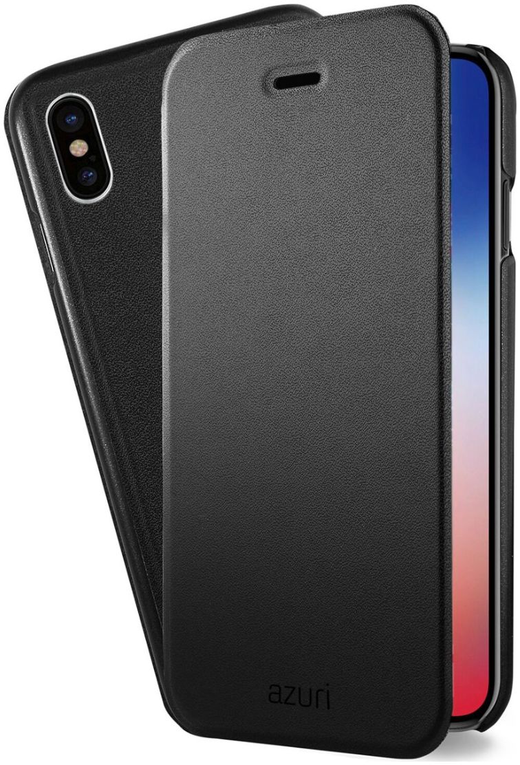 Azuri booklet iPhone X Black afbeelding 4