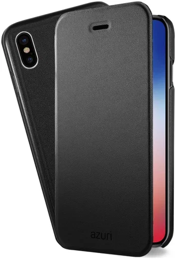 Azuri booklet iPhone X Black afbeelding 4