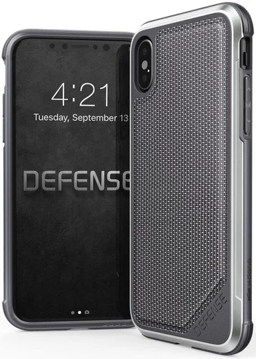 Raptic Lux Apple iPhone XS/X hoesje leather grijs afbeelding 1