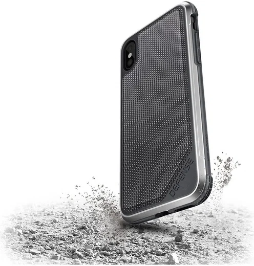 Raptic Lux Apple iPhone XS/X hoesje leather grijs afbeelding 2