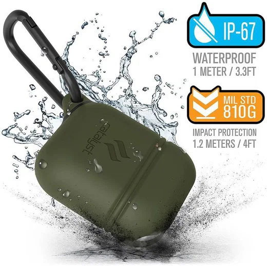 Catalyst Case Waterbestendig Hoesje Apple AirPods Army Green afbeelding 1