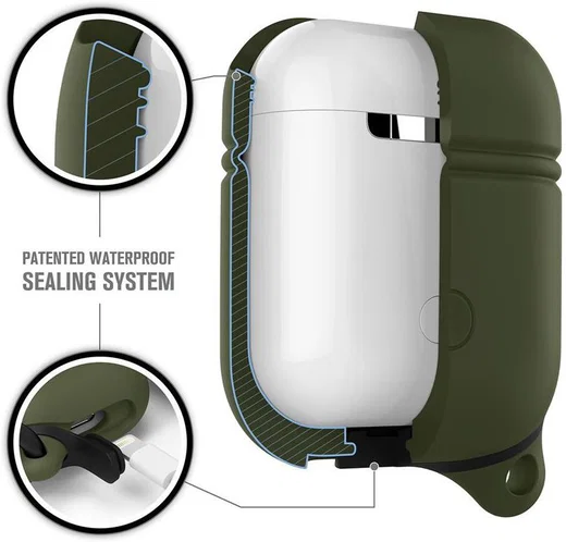 Catalyst Case Waterbestendig Hoesje Apple AirPods Army Green afbeelding 3
