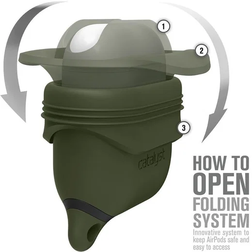 Catalyst Case Waterbestendig Hoesje Apple AirPods Army Green afbeelding 8