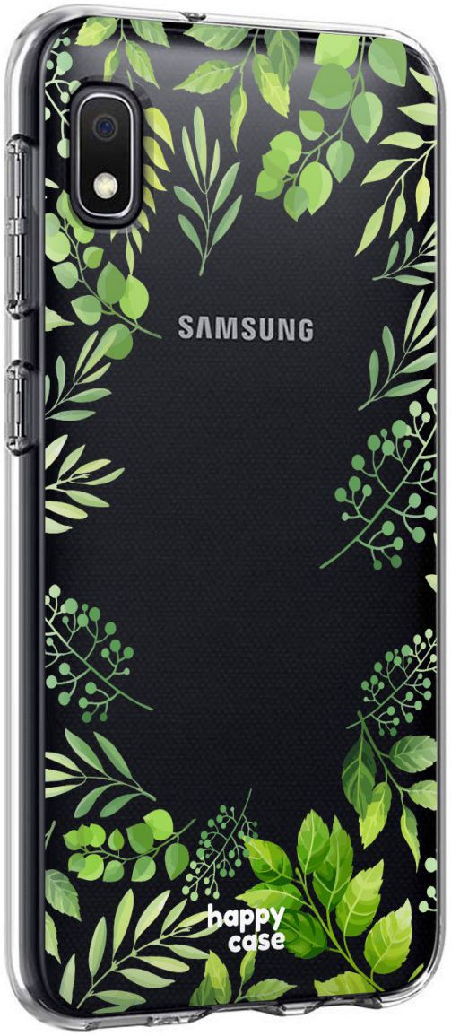 HappyCase Samsung Galaxy A10 Flexibel TPU Hoesje Leaves Print afbeelding 5