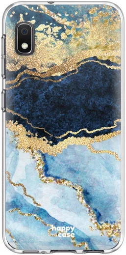 HappyCase Samsung Galaxy A10 Flexibel TPU Hoesje Blauw Marmer Print afbeelding 1