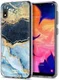 HappyCase Samsung Galaxy A10 Flexibel TPU Hoesje Blauw Marmer Print afbeelding 2