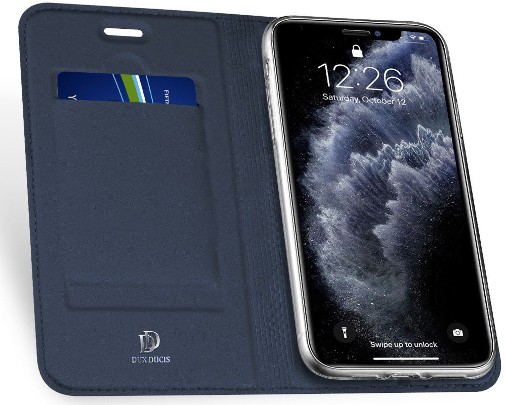 Dux Ducis Skin Pro Series Apple iPhone 11 Pro Max Flip Hoesje Blauw afbeelding 2