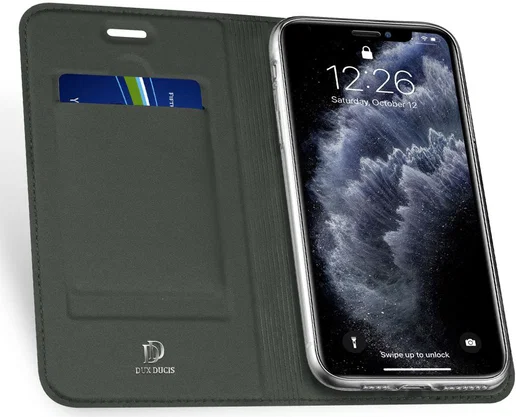 Dux Ducis Skin Pro Series Apple iPhone 11 Pro Max Flip Hoesje Groen afbeelding 2