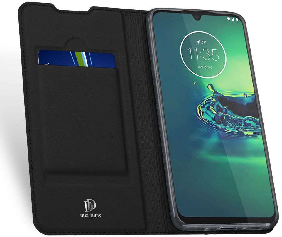 Dux Ducis Skin Pro Series Motorola Moto G8 Plus Flip Hoesje Zwart afbeelding 2