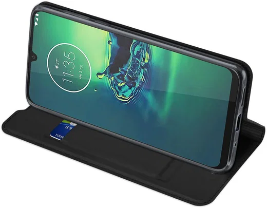 Dux Ducis Skin Pro Series Motorola Moto G8 Plus Flip Hoesje Zwart afbeelding 4