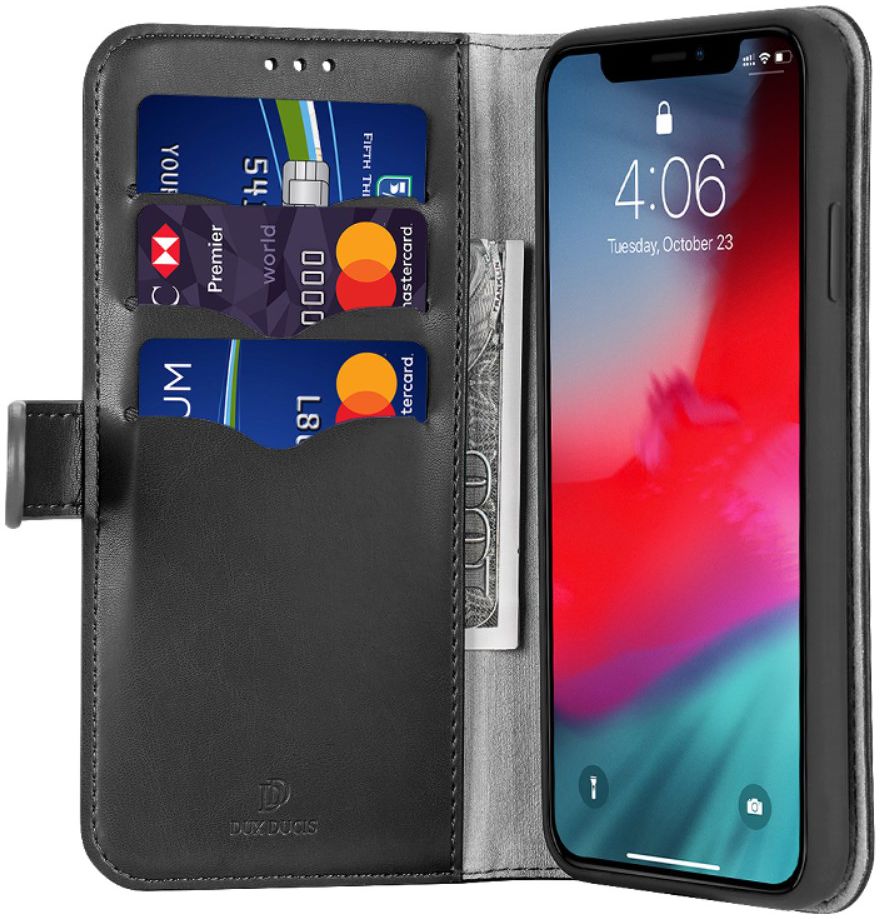 Dux Ducis Kado Series Apple iPhone 11 Pro Max Portemonnee Hoesje Zwart afbeelding 1