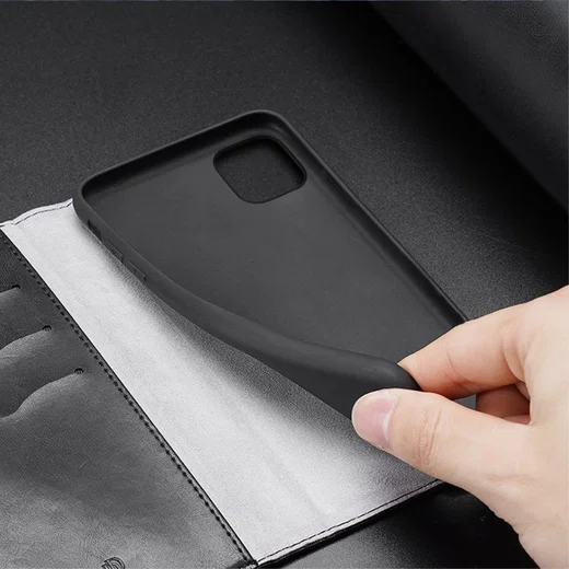 Dux Ducis Kado Series Apple iPhone 11 Pro Max Portemonnee Hoesje Zwart afbeelding 7