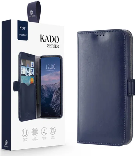 Dux Ducis Kado Series Apple iPhone 11 Pro Max Portemonnee Hoesje Blauw afbeelding 10