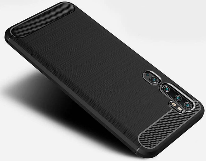 Xiaomi Mi Note 10 / Mi Note 10 Pro Hoesje Geborsteld en Dun TPU Zwart afbeelding 5