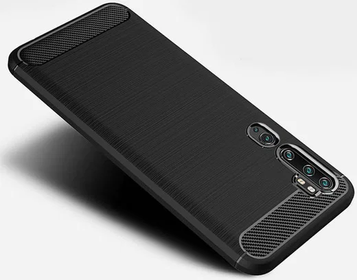 Xiaomi Mi Note 10 / Mi Note 10 Pro Hoesje Geborsteld en Dun TPU Zwart afbeelding 5