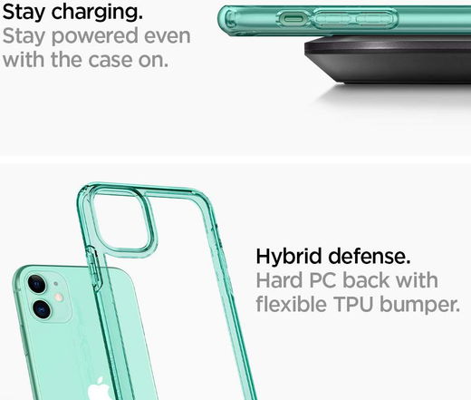 Spigen Ultra Hybrid Apple iPhone 11 Hoesje Green Crystal afbeelding 2