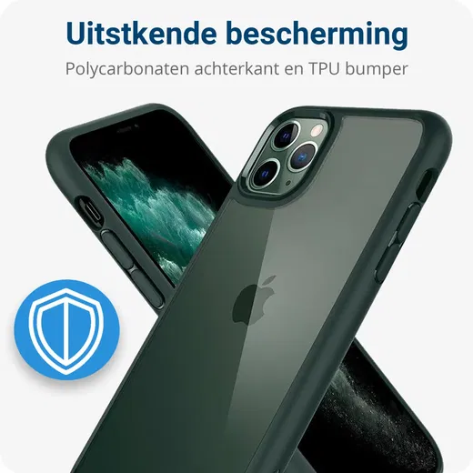 Spigen Ultra Hybrid Apple iPhone 11 Pro Hoesje Midnight Green afbeelding 2