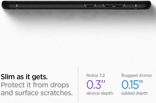 Spigen Rugged Armor Hoesje Nokia 7.2 Zwart afbeelding 6