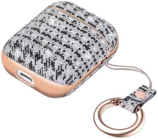 Hoco Beautiful Series Apple AirPods Stevig TPU Hoesje Zilver afbeelding 2