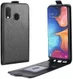 Samsung Galaxy A20E Flip Hoesje Verticaal Zwart afbeelding 1