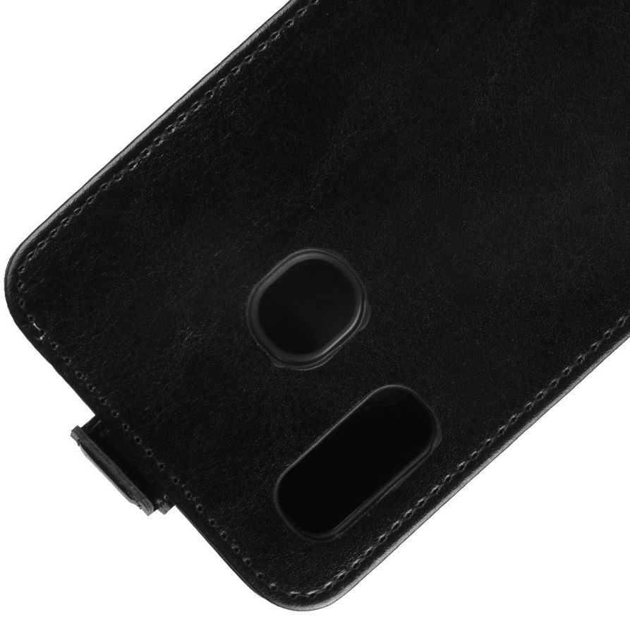 Samsung Galaxy A20E Flip Hoesje Verticaal Zwart afbeelding 4